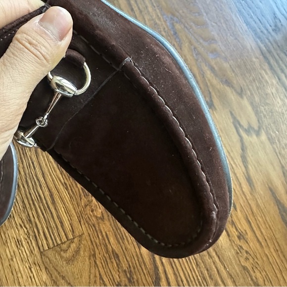 Men’s Gucci Horsebit Brown suede Loafers dress shoes - Picture 3 of 13